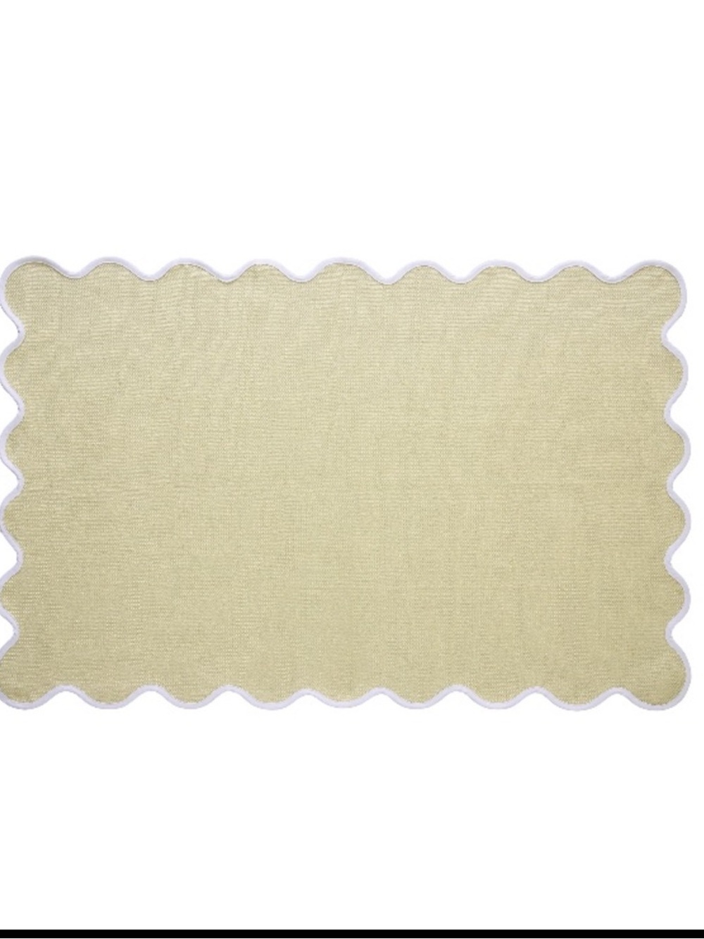 My Texas House Yellow Scallop Indoor/Outdoor Layering Rug 24”x38”